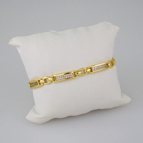 Women Bracelets/ Pulseras Dama/  Zircon Stone/  14K Real Color// B591