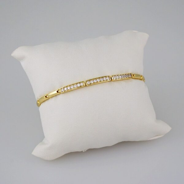 Women Bracelets/ Pulseras Dama/  Zircon Stone/  14K Real Color// B593