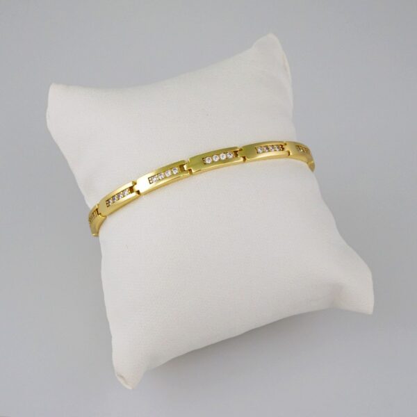 Women Bracelets/ Pulseras Dama/  Zircon Stone/  14K Real Color// B594