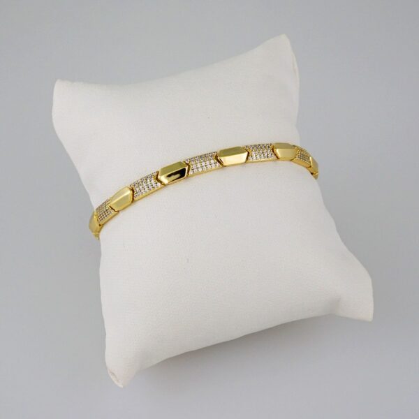 Women Bracelets/ Pulseras Dama/  Zircon Stone/  14K Real Color// B595