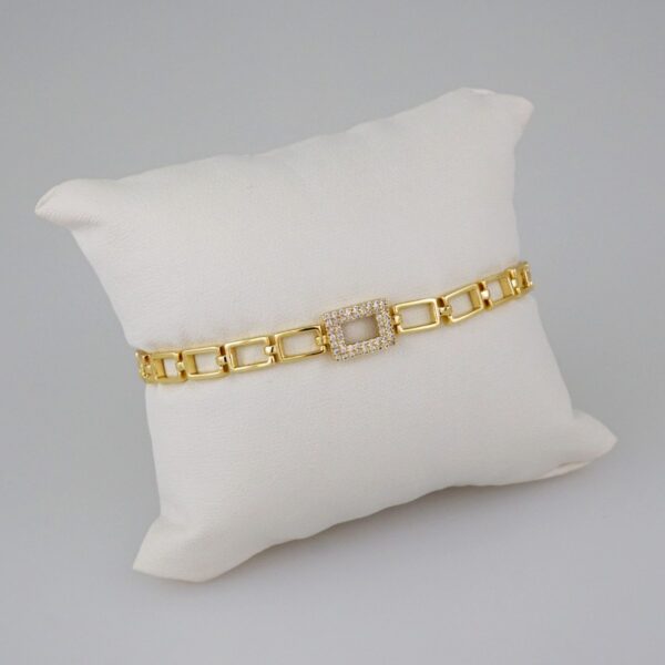 Women Bracelets/ Pulseras Dama/  Zircon Stone/  14K Real Color// B596