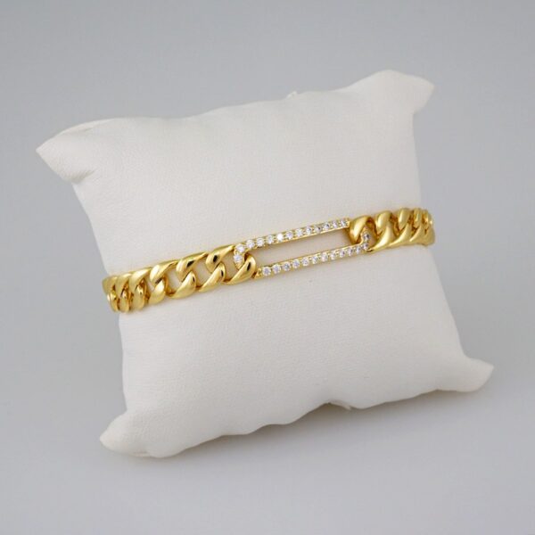 Women Bracelets/ Pulseras Dama/  Zircon Stone/  14K Real Color// B599