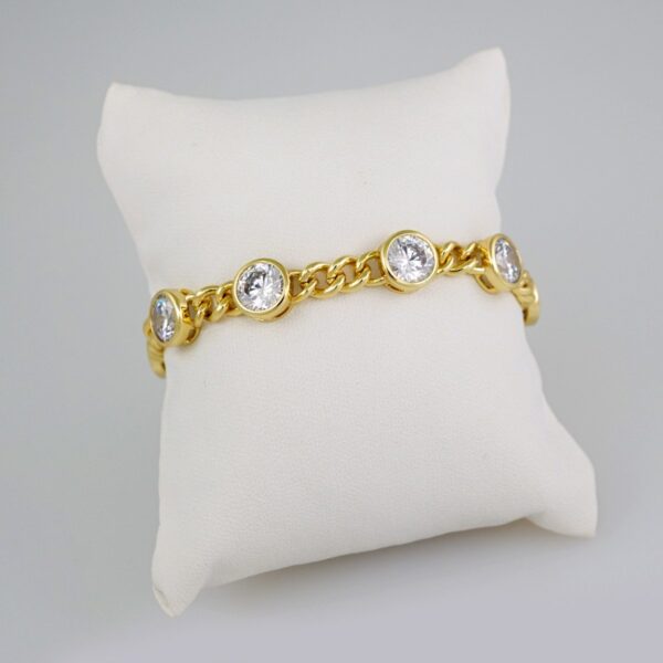 Women Bracelets/ Pulseras Dama/ Zircon Stone/14K Real Color// B605