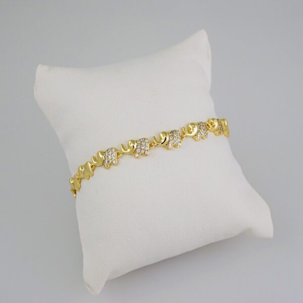 Women Bracelets/ Pulseras Dama/  Zircon Stone/  14K Real Color// B606