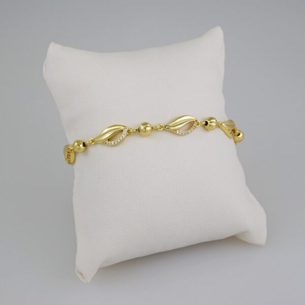 Women Bracelets/ Pulseras Dama/  Zircon Stone/  14K Real Color// B608