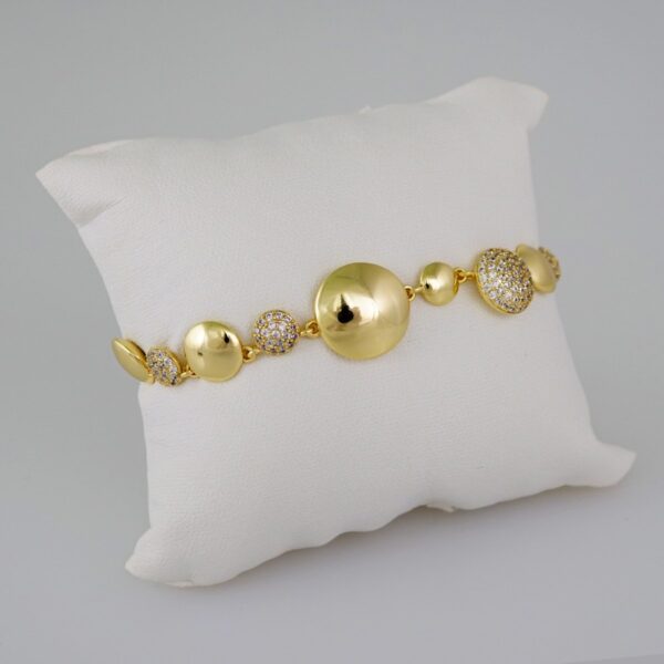 Women Bracelets/ Pulseras Dama/  Zircon Stone/  14K Real Color// B612