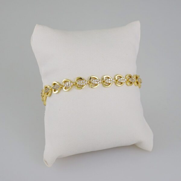 Women Bracelets/ Pulseras Dama/  Zircon Stone/  14K Real Color// B614