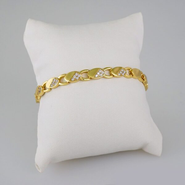 Women Bracelets/ Pulseras Dama/  Zircon Stone/  14K Real Color// B616