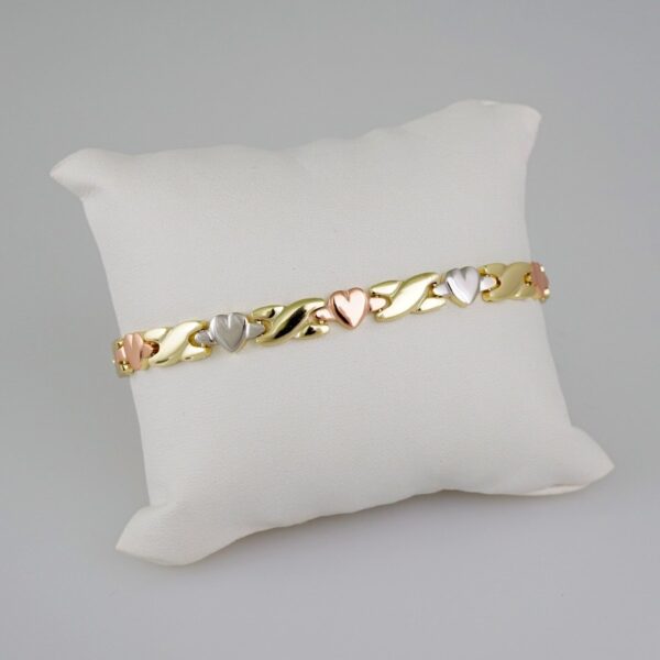 Women Bracelets/ Pulseras Dama/  Plain/  ThreeTone// B621