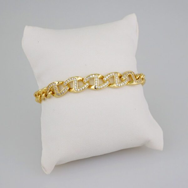 Women Bracelets/ Pulseras Dama/  Zircon Stone/  14K Real Color// B626