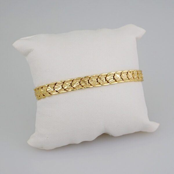 Women Bracelets/ Pulseras Dama/  Plain/  14K Real Color// B628