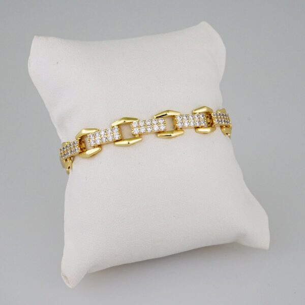 Women Bracelets/ Pulseras Dama/  Zircon Stone/  14K Real Color// B645
