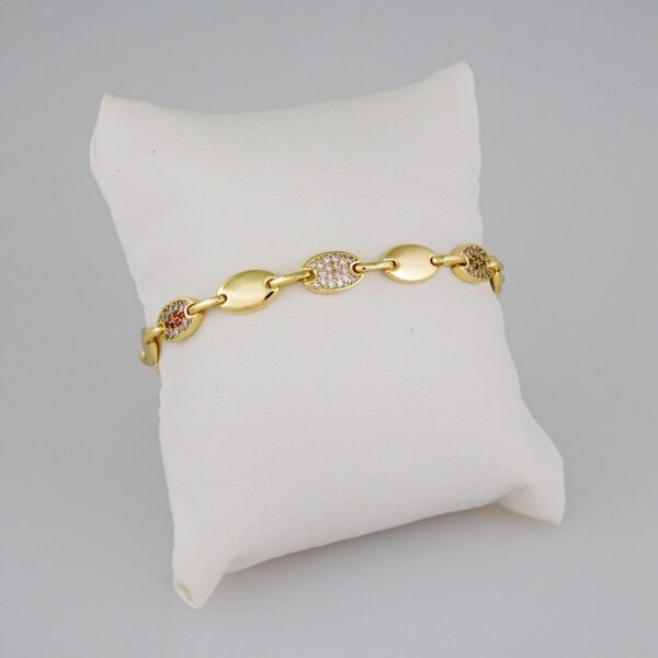 Women Bracelets/ Pulseras Dama/  Zircon Stone/  14K Real Color// B648