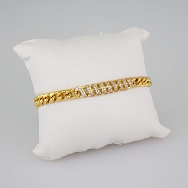 Women Bracelets/ Pulseras Dama/  Zircon Stone/  14K Real Color// B652