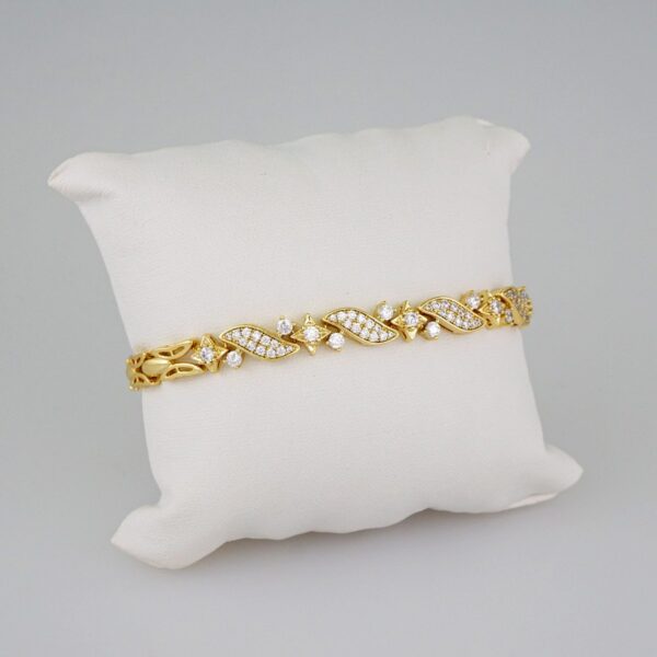 Women Bracelets/ Pulseras Dama/  Zircon Stone/  14K Real Color// B653