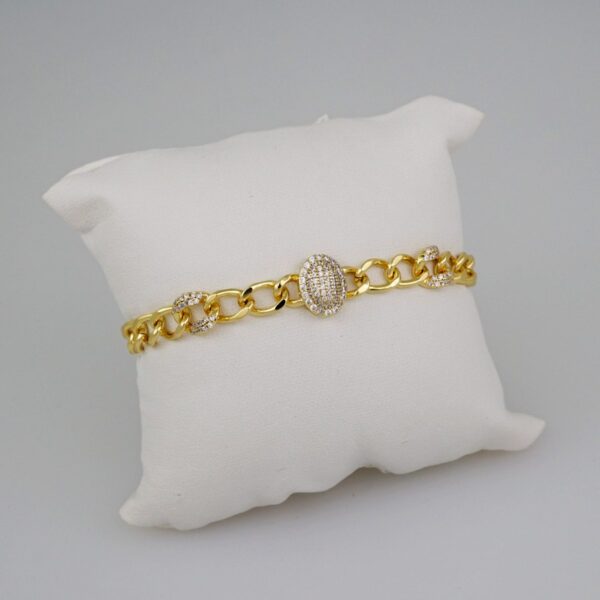Women Bracelets/ Pulseras Dama/  Zircon Stone/  14K Real Color// B660