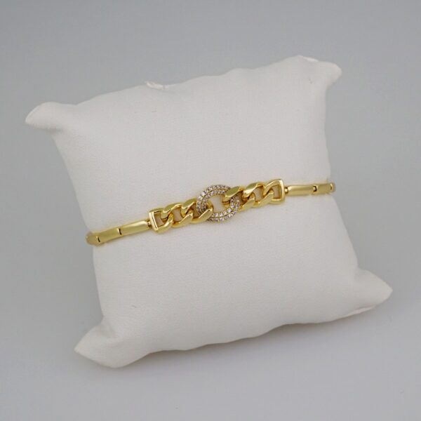 Women Bracelets/ Pulseras Dama/  Zircon Stone/  14K Real Color// B662
