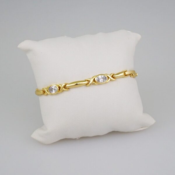 Women Bracelets/ Pulseras Dama/  Zircon Stone/  14K Real Color// B664