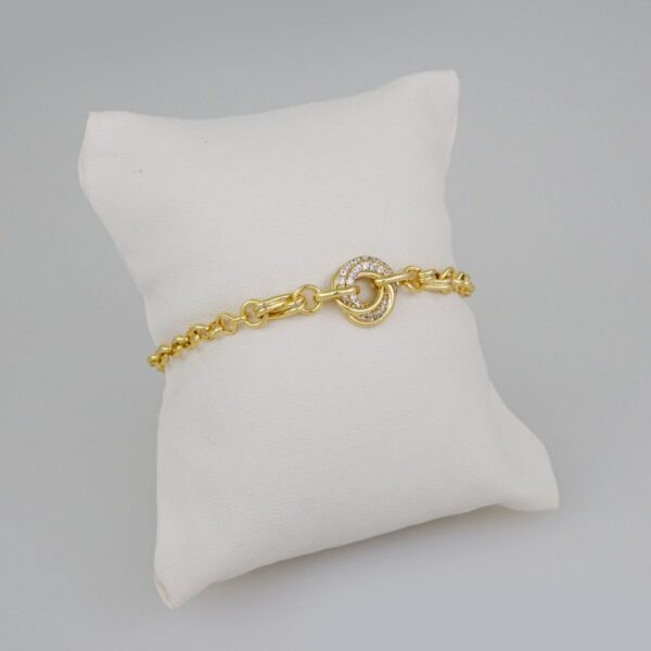 Women Bracelets/ Pulseras Dama/  Zircon Stone/  14K Real Color// B667
