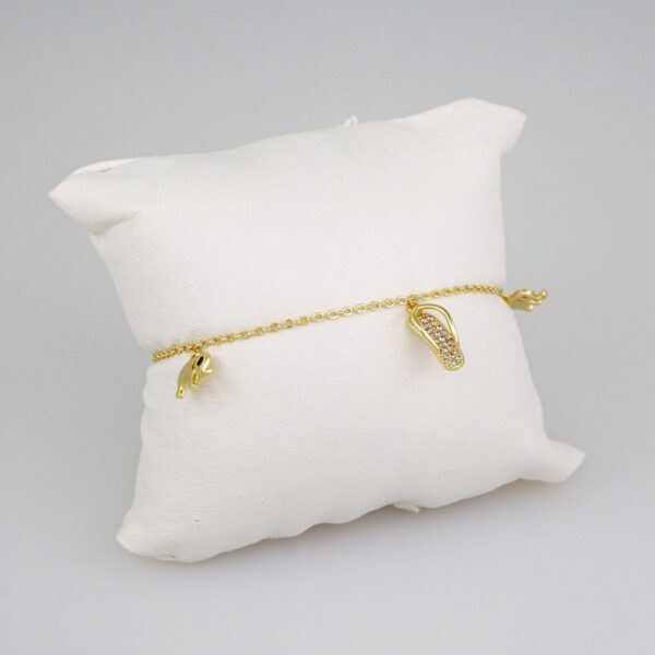Women Bracelets/ Pulseras Dama/  Zircon Stone/  14K Real Color// B669