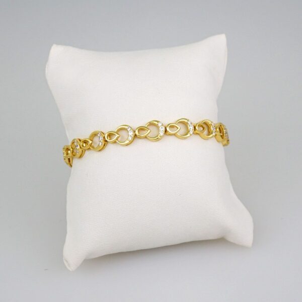 Women Bracelets/ Pulseras Dama/  Zircon Stone/  14K Real Color// B672