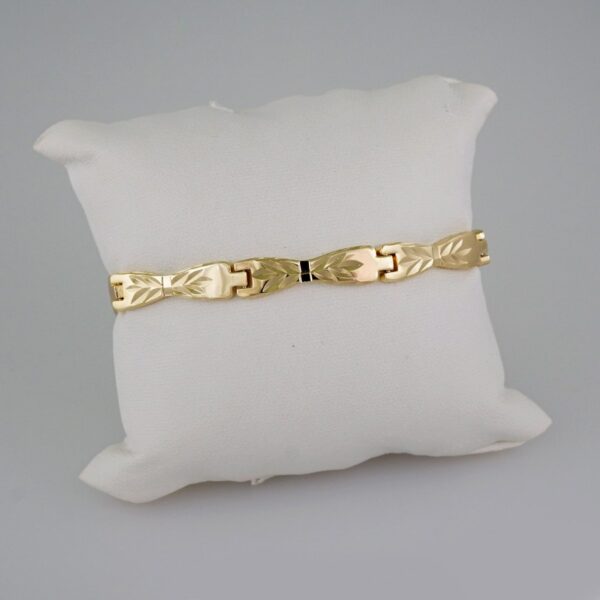 Women Bracelets/ Pulseras Dama/ Plain/14K Real Color// B676