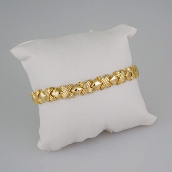Women Bracelets/ Pulseras Dama/  Plain/  14K Real Color// B680
