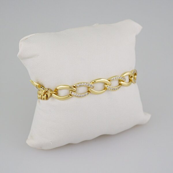 Women Bracelets/ Pulseras Dama/  Zircon Stone/  14K Real Color// B682