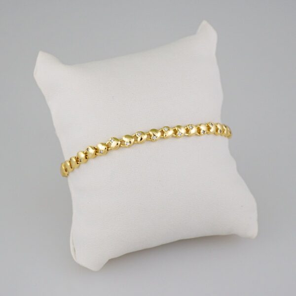 Women Bracelets/ Pulseras Dama/  Zircon Stone/  14K Real Color// B683