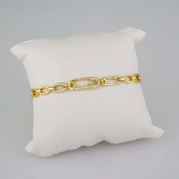 Women Bracelets/ Pulseras Dama/  Zircon Stone/  14K Real Color// B684