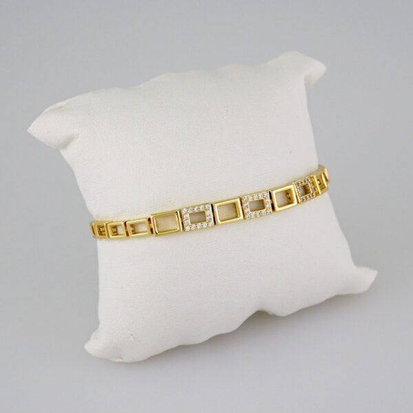 Women Bracelets/ Pulseras Dama/ Zircon Stone/14K Real Color// B689