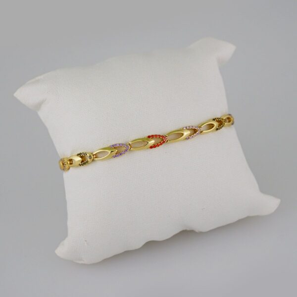 Women Bracelets/ Pulseras Dama/  Zircon Stone/  14K Real Color// B690