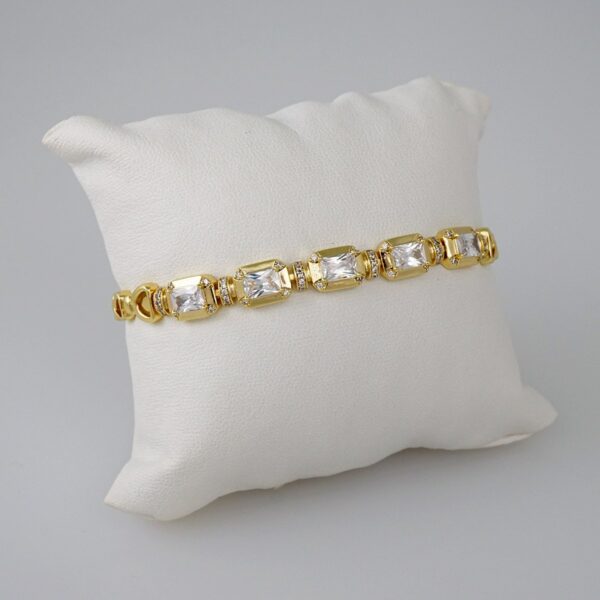 Women Bracelets/ Pulseras Dama/ Zircon Stone/14K Real Color// B710