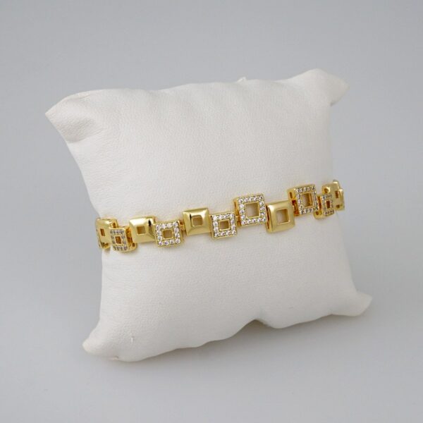 Women Bracelets/ Pulseras Dama/  Zircon Stone/  14K Real Color// B712