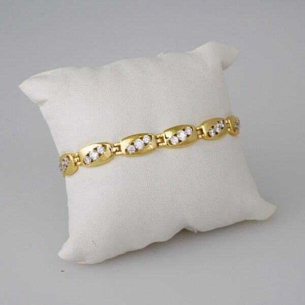 Women Bracelets/ Pulseras Dama/  Zircon Stone/  14K Real Color// B718
