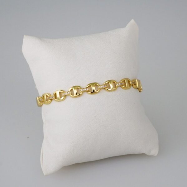 Women Bracelets/ Pulseras Dama/  Zircon Stone/  14K Real Color// B719