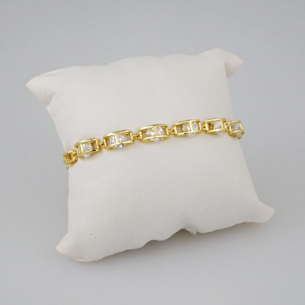 Women Bracelets/ Pulseras Dama/  Zircon Stone/  14K Real Color// B726