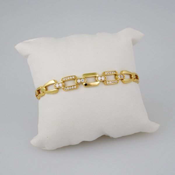 Women Bracelets/ Pulseras Dama/  Zircon Stone/  14K Real Color// B727