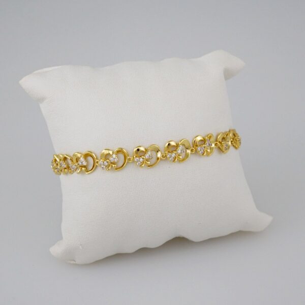 Women Bracelets/ Pulseras Dama/  Zircon Stone/  14K Real Color// B729