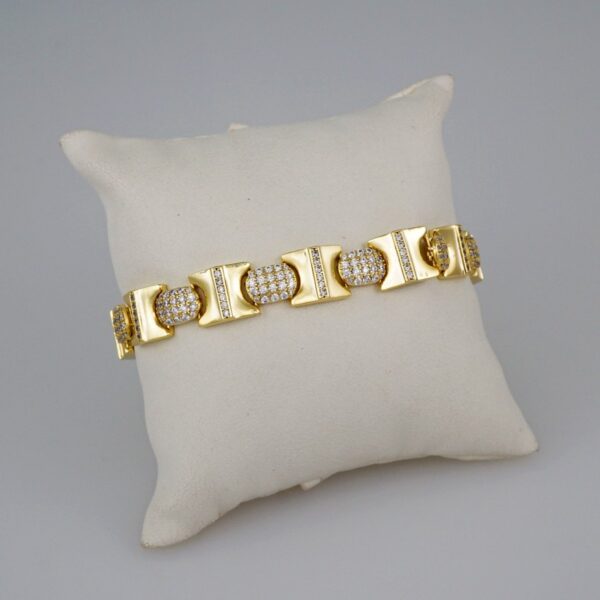 Women Bracelets/ Pulseras Dama/  Zircon Stone/  14K Real Color// B738