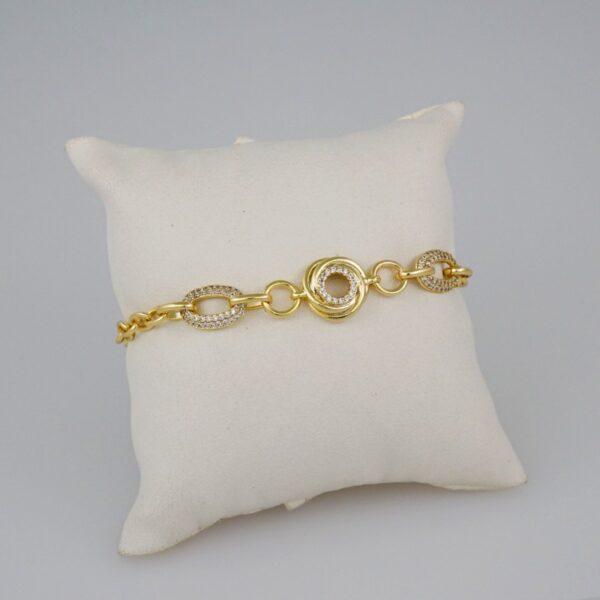 Women Bracelets/ Pulseras Dama/  Zircon Stone/  14K Real Color// B739