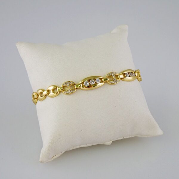 Bracelets Women/ Manillas Mujer/  14K Real Color/  Zircon Stone// B747