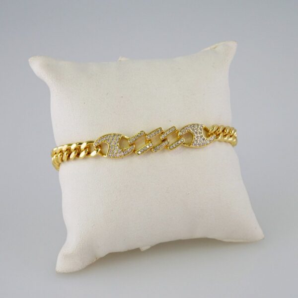 Bracelets Women/ Manillas Mujer/  14K Real Color/  Zircon Stone// B748