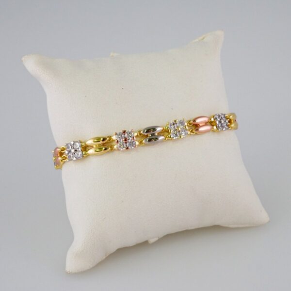 Bracelets Women/ Manillas Mujer/  14K Real Color/  Zircon Stone// B750