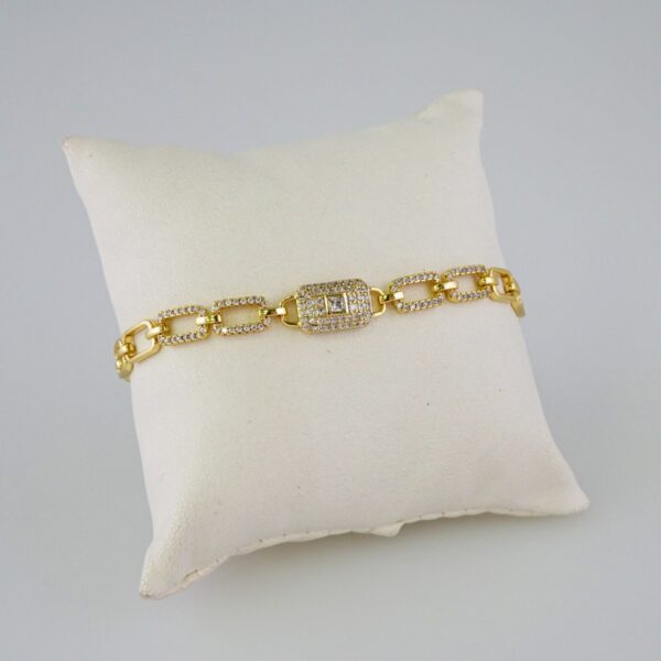Bracelets Women/ Manillas Mujer/  14K Real Color/Zircon Stone// B751