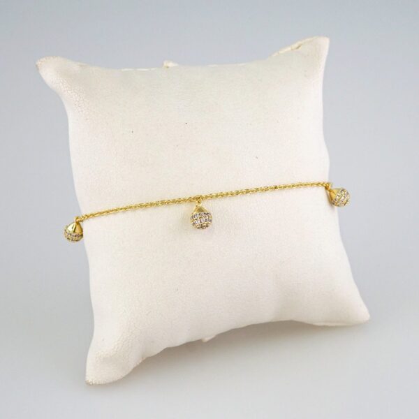 Bracelets Women/ Manillas Mujer/  14K Real Color/  Zircon Stone// B755