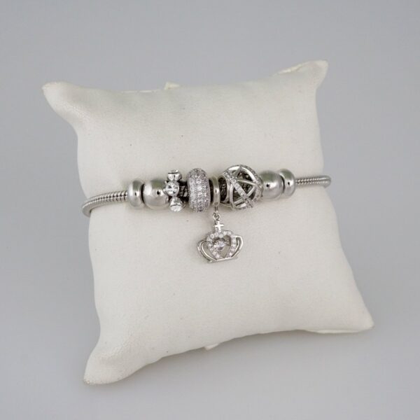 Women Bracelets/ Pulseras Dama/  Zircon Stone/  Silver color// B798