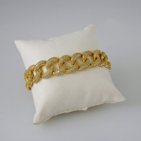Bracelets/ Pulseras /  Zircon Stone/  14K Real Color/ 10mm// B802