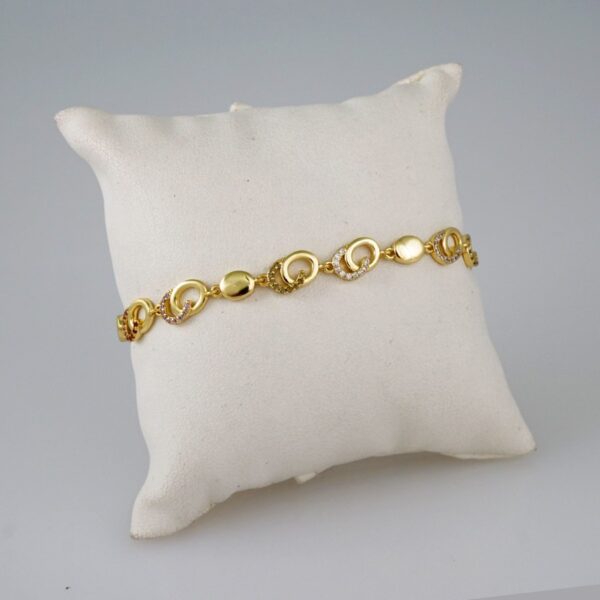Women Bracelets/ Pulseras Dama/  Zircon Stone/  14K Real Color// B808