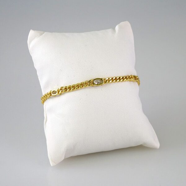 Women Bracelets/ Pulseras Dama/  Zircon Stone/  14K Real Color// B811